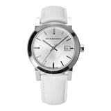 Burberry The City White Dial White Leather Strap Watch for Women - BU9128 Buy Now By Burberry