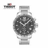 Tissot Quickster Chronograph Black Dial Silver Steel Strap Watch For Men - T095.417.11.067.00 Buy Now By Tissot