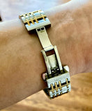 Burberry Nova Checked White Dial Two Tone Stainless Steel Strap Watch for Women - BU1573 Buy Now By Burberry