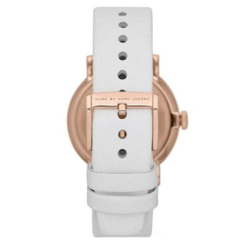 Marc Jacobs Baker White Dial White Leather Strap Watch for Women - MBM1283 Buy Now By Marc Jacobs