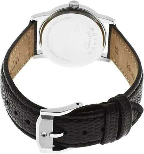 Movado Museum Black Dial Black Leather Strap Watch For Women - 2100004 Buy Now By Movado