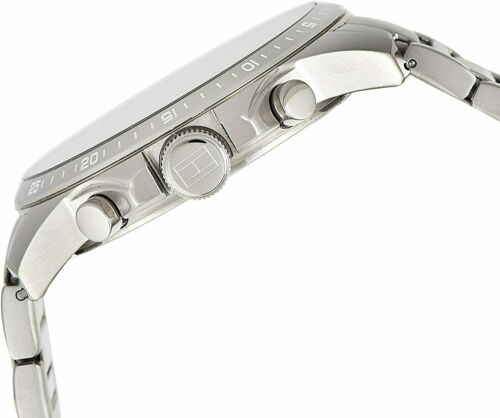 Tommy Hilfiger Decker Quartz Blue Dial Silver Steel Strap Watch for Men - 1791348 Buy Now By Tommy Hilfiger