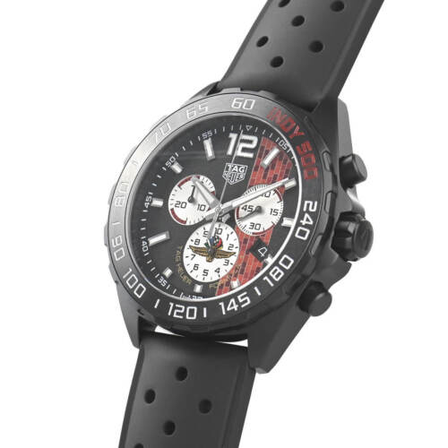 Tag Heuer Formula 1 Indy 500 Limited Edition Chronograph Black Dial Black Rubber Strap Watch for Men - CAZ101AD.FT8024 Buy Now By Tag Heuer