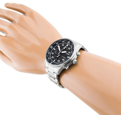 Citizen Eco Drive Chronograph Black Dial Silver Steel Strap Watch For Men - CA0690-88E Buy Now By Citizen