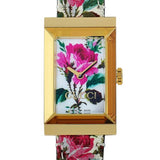 Gucci G-Frame Floral Mother of Pearl Dial White Leather Strap Watch For Women - YA147406 Buy Now By Gucci