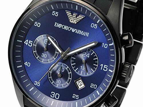 Emporio Armani Sportivo Chronograph Blue Dial Black Strap Watch For Men - AR5921 Buy Now By Emporio Armani