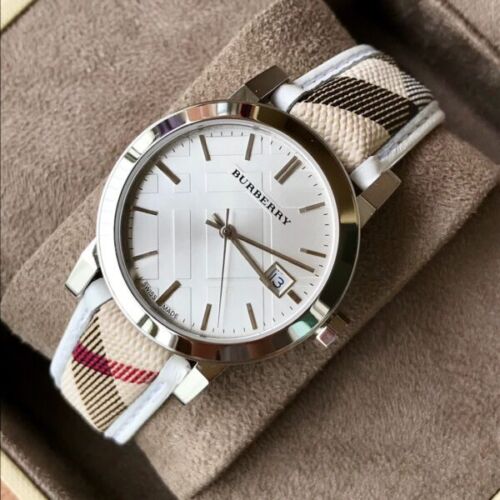 Burberry The City Silver Dial Brown Leather Strap Watch for Women - BU9136 Buy Now By Burberry