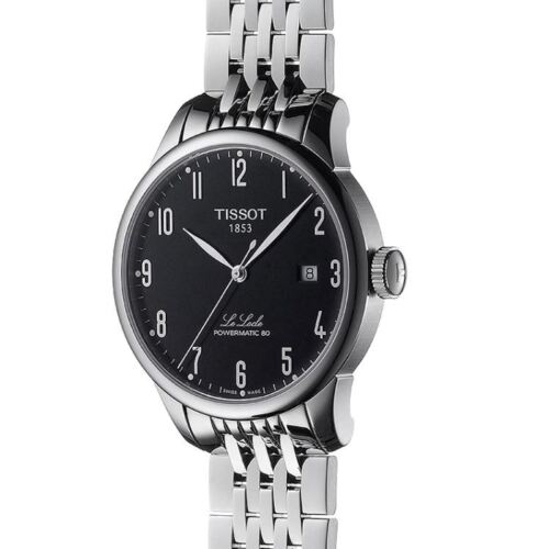 Tissot Le Locle Powermatic 80 Black Dial Silver Steel Strap Watch For Men - T006.407.11.052.00 Buy Now By Tissot