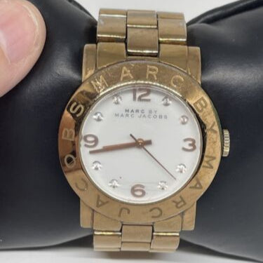 Marc Jacobs Amy White Dial Gold Steel Strap Watch for Women - MBM3182 Buy Now By Marc Jacobs