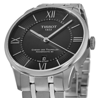 Tissot Chemin Des Tourelles Powermatic 80 Black Dial Silver Steel Strap Watch For Men - T099.407.11.058.00 Buy Now By Tissot