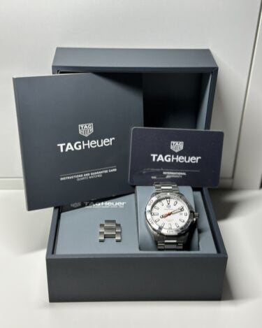 Tag Heuer Aquaracer Quartz White Dial Silver Steel Strap Watch for Men - WBD1111.BA0928 Buy Now By Tag Heuer