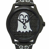 Gucci G Timeless Ghost Black Dial Black Leather Strap Watch For Men - YA1264018 Buy Now By Gucci