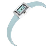 Gucci G-Frame Pastel Blue Mother of Pearl Dial Blue Leather Strap Watch For Women - YA128531 Buy Now By Gucci