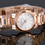 Burberry The City White Dial Rose Gold Steel Strap Watch for Women - BU9204 Buy Now By Burberry