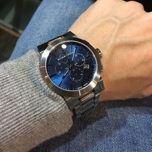 Burberry The City Blue Dial Silver Steel Strap Watch for Men - BU9363 Buy Now By Burberry