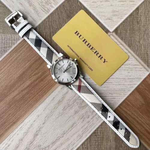 Burberry The City Silver Dial Brown Leather Strap Watch for Women - BU9136 Buy Now By Burberry