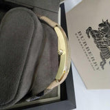 Burberry Pioneer Champagne Dial Haymarket Beige Leather Strap Watch for Women - BU9407 Buy Now By Burberry