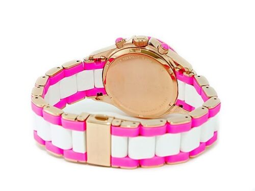 Marc Jacobs Rock Chronograph White Dial Two Tone Silicone Strap Watch for Women - MBM2593 Buy Now By Marc Jacobs