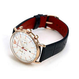 Emporio Armani Aviator Silver Dial Blue Leather Strap Watch For Men - AR11123 Buy Now By Emporio Armani