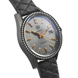 Tag Heuer Carrera Diamonds Anthracite Black Dial Black Leather Strap Watch for Women - WAR1115.FC6392 Buy Now By Tag Heuer