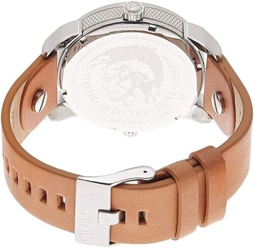 Diesel Mini Daddy Blue & Black Dial Brown Leather Strap Watch For Men - DZ7308 Buy Now By Diesel