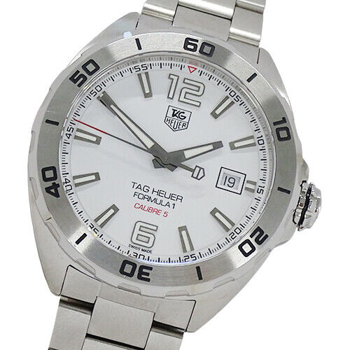 Tag Heuer Formula 1 Calibre 5 Automatic White Dial Silver Steel Strap Watch for Men - WAZ2114.BA0875 Buy Now By Tag Heuer