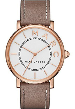 Marc Jacobs Roxy White Dial Cement Brown Leather Strap Watch for Women - MJ1533 Buy Now By Marc Jacobs