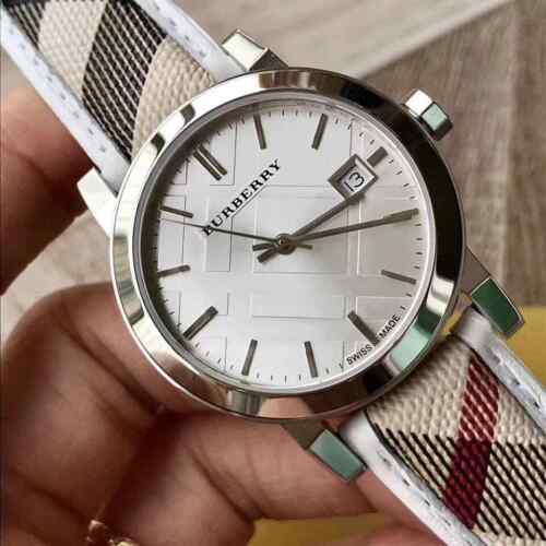 Burberry The City Silver Dial Brown Leather Strap Watch for Women - BU9136 Buy Now By Burberry