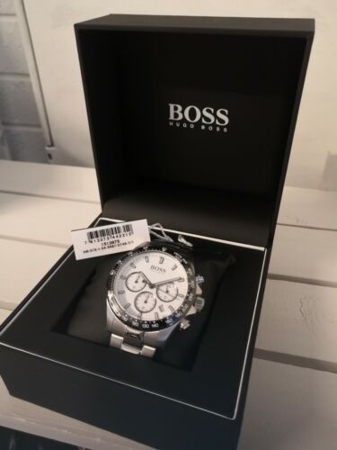 Hugo Boss Hero Chronograph White Dial Silver Steel Strap Watch for Men - 1513875 Buy Now By Hugo Boss