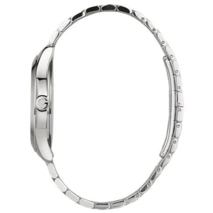 Gucci G Timeless Diamonds Black Dial Silver Steel Strap Watch For Men - YA126405 Buy Now By Gucci