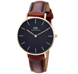 Daniel Wellington Classic Petite St Mawes Black Dial Brown Leather Strap Watch For Women - DW00100225 Buy Now By Daniel Wellington