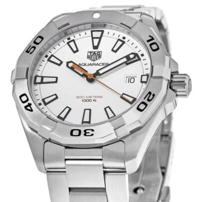 Tag Heuer Aquaracer Quartz White Dial Silver Steel Strap Watch for Men - WBD1111.BA0928 Buy Now By Tag Heuer