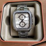 Fossil Inscription Multifunction Silver Dial Grey Steel Strap Watch for Men - BQ2657 Buy Now By Fossil