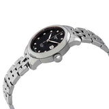 Tissot Le Locle Automatic Diamonds Mother of Pearl Black Dial Silver Steel Strap Watch For Women - T006.207.11.126.00 Buy Now By Tissot