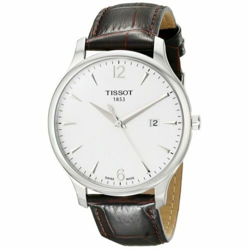 Tissot T Classic Tradition White Dial Brown Leather Strap Watch For Men - T063.610.16.037.00 Buy Now By Tissot