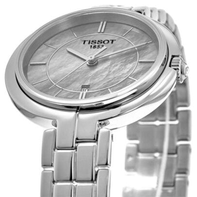 Tissot T Lady Flamingo Mother of Pearl White Dial Silver Steel Strap Watch For Women - T094.210.11.111.00 Buy Now By Tissot