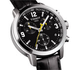 Tissot PRC 200 Chronograph Black Dial Black Leather Strap Watch For Men - T055.417.16.057.00 Buy Now By Tissot
