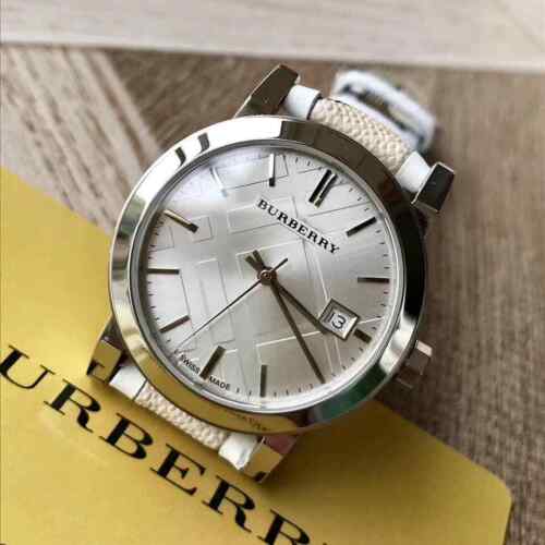 Burberry The City Silver Dial Brown Leather Strap Watch for Women - BU9136 Buy Now By Burberry