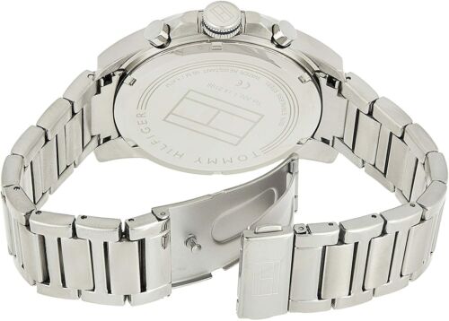 Tommy Hilfiger Decker Quartz Blue Dial Silver Steel Strap Watch for Men - 1791348 Buy Now By Tommy Hilfiger