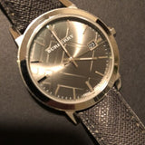 Burberry The City Grey Dial Black Leather Strap Watch for Men - BU9030 Buy Now By Burberry