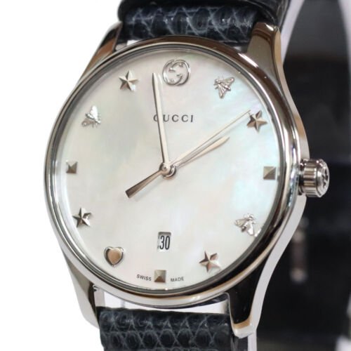 Gucci G-Timeless Signature Mother of Pearl Star Dial Blue Watch For Women - YA126588 Buy Now By Gucci