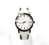 Burberry The City Silver Dial White Leather Strap Watch for Women - BU9019 Buy Now By Burberry