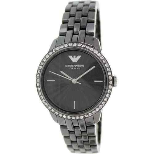 Emporio Armani Ceramica Crystals Black Dial Black Ceramic Strap Watch For Women - AR1478 Buy Now By Emporio Armani