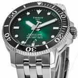 Tissot Seastar 1000 Powermatic 80 Green Dial Silver Steel Strap Watch For Men - T120.407.11.091.01 Buy Now By Tissot