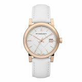 Burberry The City White Dial White Leather Strap Watch for Women - BU9012 Buy Now By Burberry
