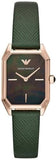 Emporio Armani Gioia Analog Black Mother of Pearl Dial Green Leather Strap Watch For Women - AR11149 Buy Now By Emporio Armani