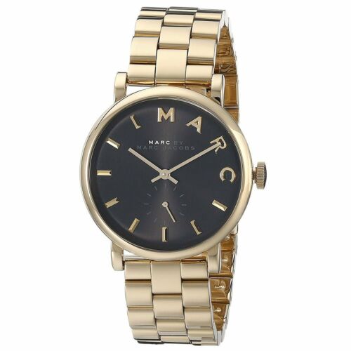 Marc Jacobs Baker Black Dial Gold Steel Strap Watch for Women - MBM3355 Buy Now By Marc Jacobs