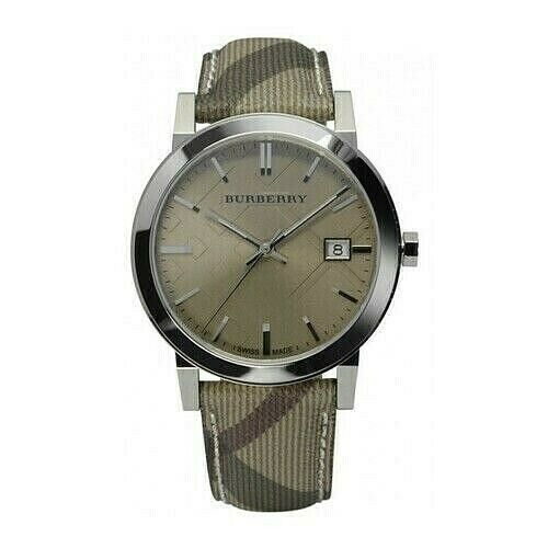 Burberry The City Beige Dial Chequered Brown Leather Strap Watch for Women - BU9029 Buy Now By Burberry