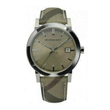Burberry The City Beige Dial Chequered Brown Leather Strap Watch for Women - BU9029 Buy Now By Burberry