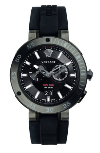 Versace V Extreme Chronograph Black Tone Dial Black Rubber Strap Watch for Men - VCN020017 Buy Now By Versace